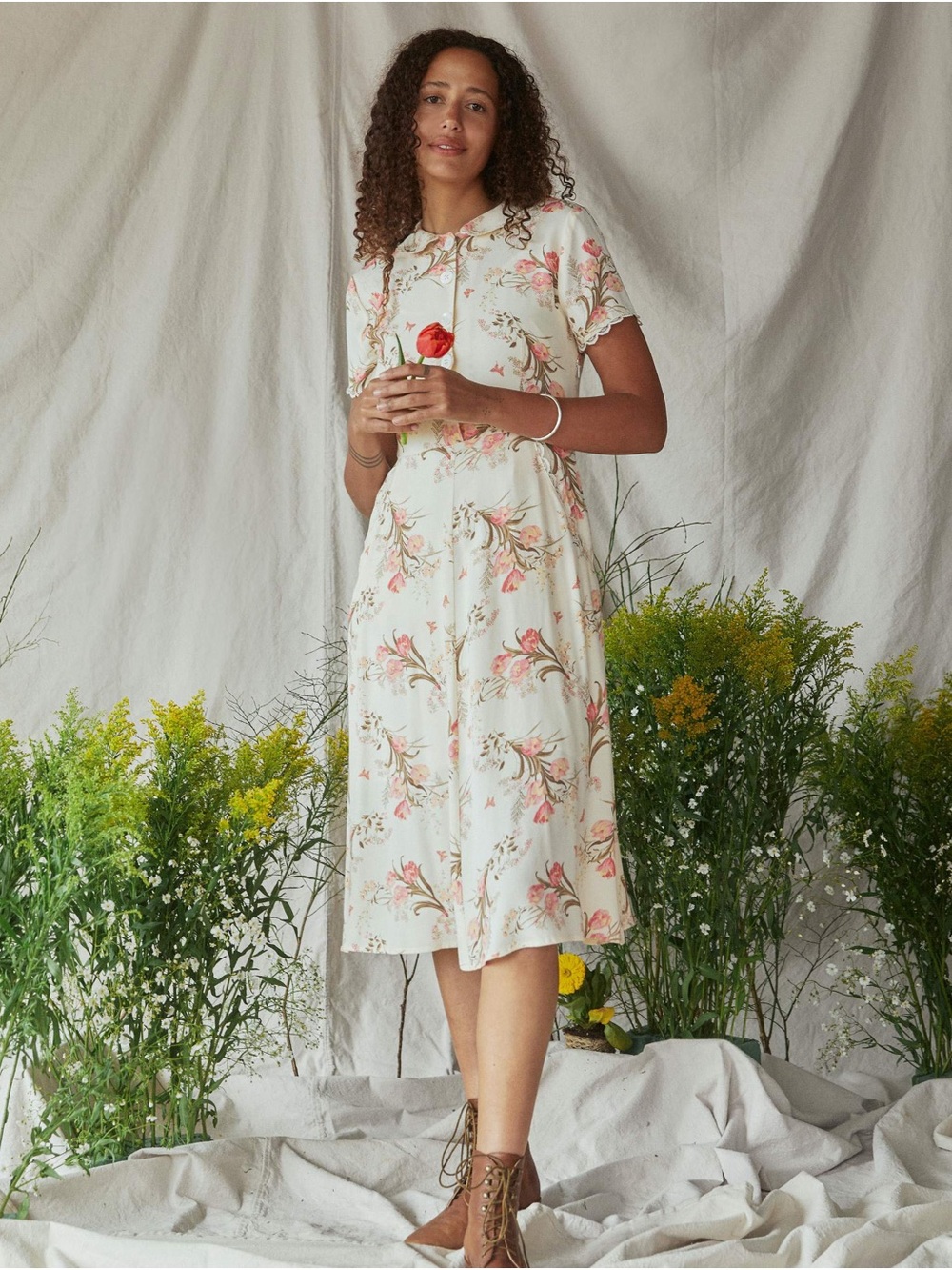 Christy Dawn Sebastian Dress in butterfly tulip print.